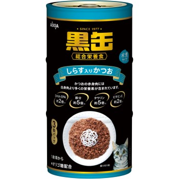 흑캔 3P 실치 함유 가다랑어 160g×3P 아이시아