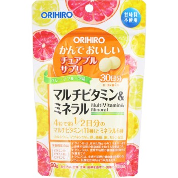 씹어먹는 맛있는 츄어블 서플리 멀티비타민&미네랄 120정 오리히로플랜듀