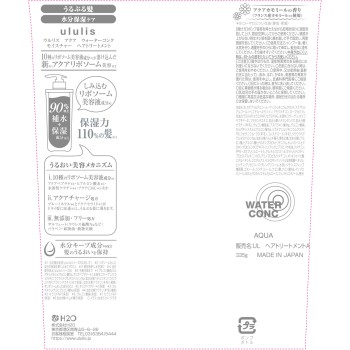 울리스 아쿠아 워터콩크 모이스처 헤어 트리트먼트 335g H2O