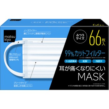 마츠키요 귀가 아프지 않은 마스크 보통 사이즈 66매
