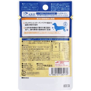 iCARE 도그 관절 케어 닭 안심 걸쭉함 40g 아이시아