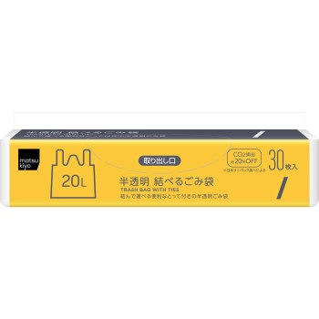마츠키요 묶을 수 있는 쓰레기봉투 20L 30매