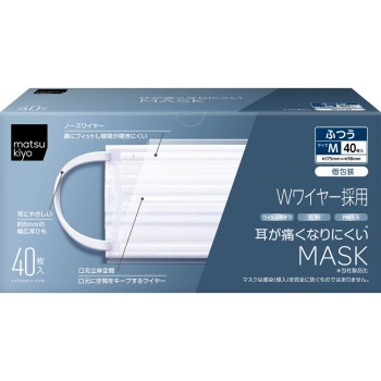 mk 귀가 아프지 않은 마스크 개별 포장 M 40매입