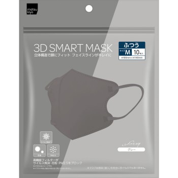 마츠키요 3D 스마트 마스크 그레이 M 10매