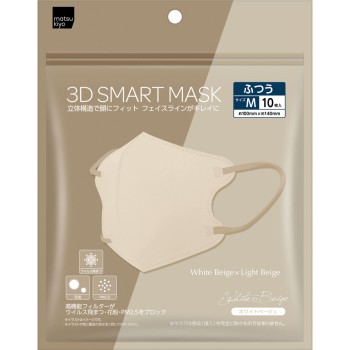 마츠키요 3D SMART MASK 바이컬러 WB×LB M 10매