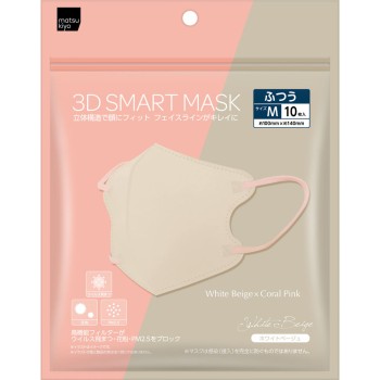 마츠키요 3D SMART MASK 바이컬러 WB×CP M 10매