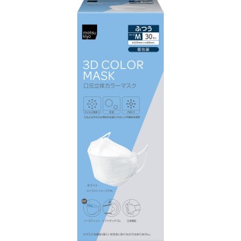 마츠키요 입체 컬러 마스크 화이트 M 30매입