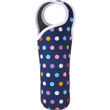 보틀 커버 도트 네이비 약 500ml 보틀용 웻 슈트 소재