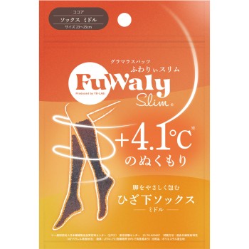 후와리이 슬림 양말 타입 미들 코코아 F YB-LAB.