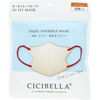 CICIBELLA 마스크 올드 레이스 레드 10매 La Bella