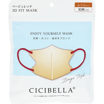 CICIBELLA 마스크 베이지 레드 10매 La Bella
