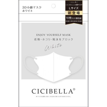 CCICIBELLA 마스크 3D 마스크 화이트 L 10매 La Bella