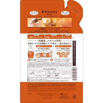 앤드 허니 밀키 프레셔스 EX 리페어 헤어 트리트먼트 2.0 리필 385g 뷰클레어