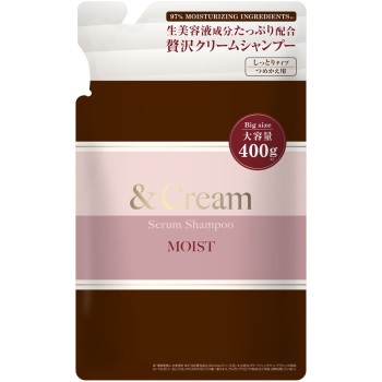 앤드크림 세럼샴푸 모이스트 교체 400g 주식회사비클레아