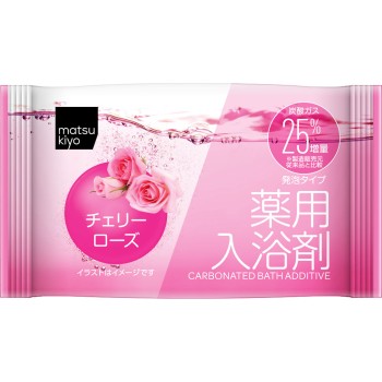 마츠키요 약용 입욕제 탄산 거품 체리 로즈 50g(1정)