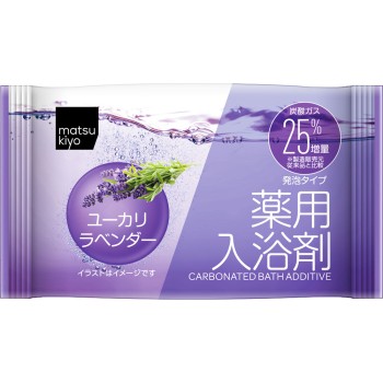 마츠키요 약용 입욕제 탄산 거품 유칼리 라벤더 50g(1정)