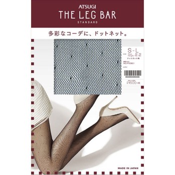 아츠기 더 레그바 도트 넷 패턴 스타킹 ML 블랙 아츠기