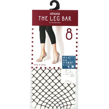 LEG BAR 넷 패턴 레깅스 8부 ML 블랙 아츠기