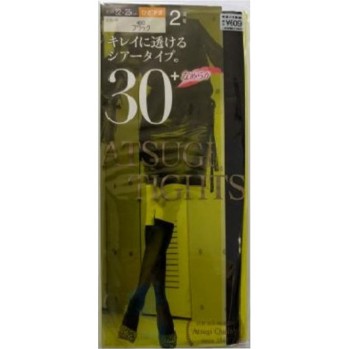 ATSUGI TIGHTS 30 무릎 아래 2225 블랙 아츠기