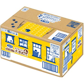 냥과도 청결 화장실 탈취·항균 칩 큰 알갱이 케이스판매 4.4L×4 에스테