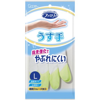 패밀리 비닐 얇은 손 손끝 항바이러스 가공 L 그린 1켤레 에스테