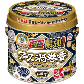 어스 소용돌이향 프로프리미엄 모기향 옥외 캠프 아웃도어에서도 방충 대책 30권 어스제약