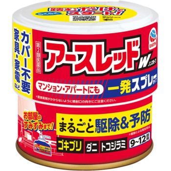 아스 레드 W 논스모크 9~12다다미용 바퀴벌레 해충 구제 살충제 무연 타입 150ml 아스제약