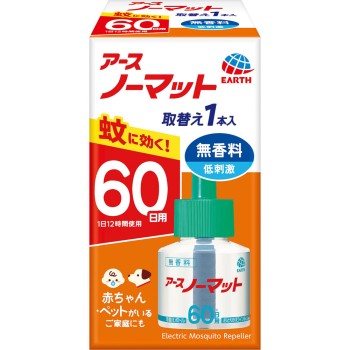 어스 노마트 교체 보틀 60일용 무향료 액체 모기향 모기 침입 대책 살충제 45×1개