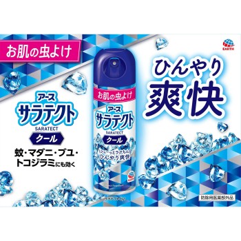 살라텍트 쿨 모기 방충 스프레이 아웃도어 캠핑 공원 외출 해충 대책 시원상쾌 200ml 아스제약