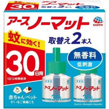 어스 노매트 교체 병 30일용 무향 액체 모기향 모기 침입 방지 살충제 2개 아스제약