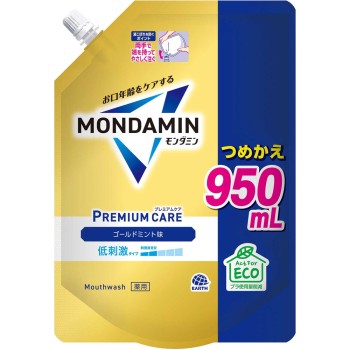 몬다민 프리미엄 케어 골드 민트 리필 구강세정제 950ml 아스제약