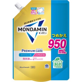 몬다민 프리미엄 케어 화이트 민트 리필 구강세정제 950ml 아스제약