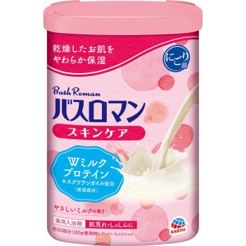 바스로망 스킨케어 W밀크 프로테인 약용 입욕제 분말 600g 어스제약