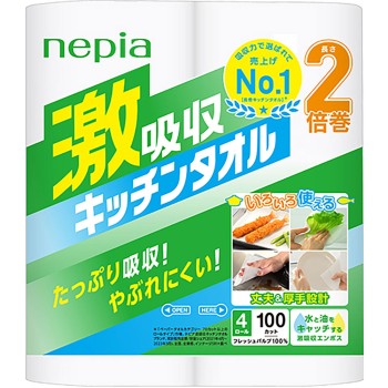 네피아 격흡수 키친 타올 100컷 4R 오지네피아