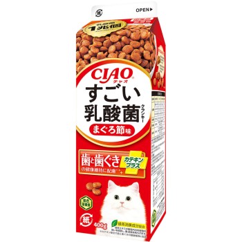 CIAO 대단한 유산균 크런키 우유 팩 카테킨 플러스 참치 절 맛 400g 이나바식품