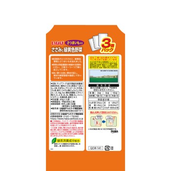 닭 안심과 녹황색 야채 고구마 함유 60g×3 이나바식품