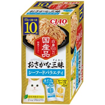 생선 삼매 씨푸드 버라이어티 60g×10 이나바 식품