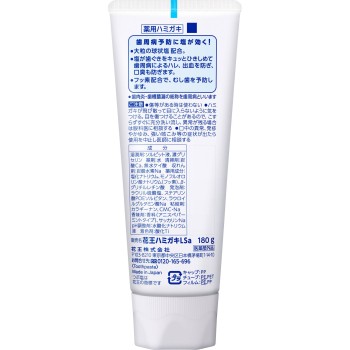 쯔부시오 약용 치약 튜브 대형 180g 카오