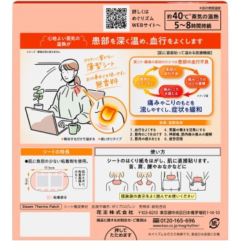 메구리즘 증기 온열 시트 피부에 직접 붙이는 타입 16매 카오