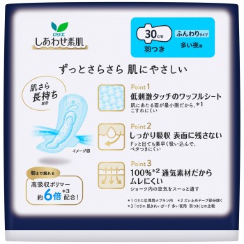 로리에F 생리대 많은날밤용 날개부착 3개 카오