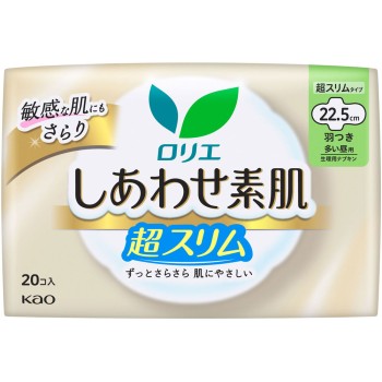 로리에 행복한 피부 통기 초슬림 많은 낮용 22.5cm 날개 포함 20개 카오