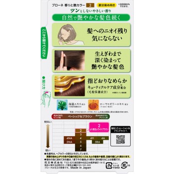 브로네 향기와 윤기 컬러 크림 2 더 밝은 라이트브라운 80g 카오