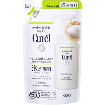 큐렐 피지트러블 케어 거품 세안료 리필 130mL 카오