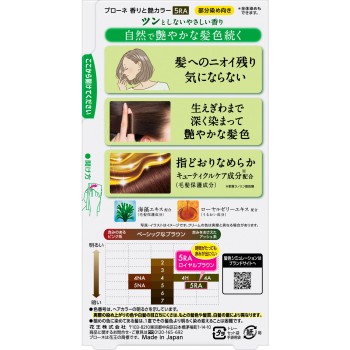 브로네 향기와 윤기 컬러 크림 5RA 로얄브라운 80g 카오