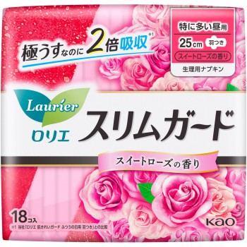 로리에 슬림 가드 스위트 로즈향 장시간 확실 주간용 18개 카오