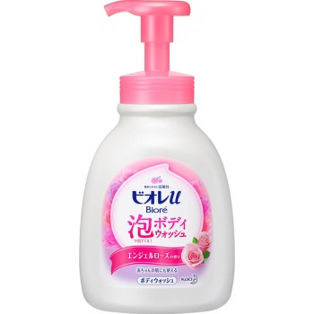 비오레u 거품이 나오는 바디 워시 로즈 펌프 600ml 花王