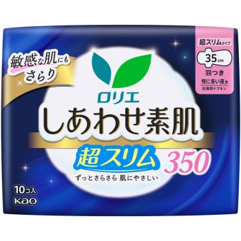 로리에 행복 맨살 통기 초슬림 특히 많은 밤용 35cm 날개 포함 10개 카오