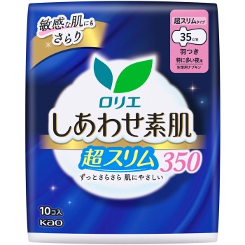 로리에 행복 맨살 통기 초슬림 특히 많은 밤용 35cm 날개 포함 10개 카오