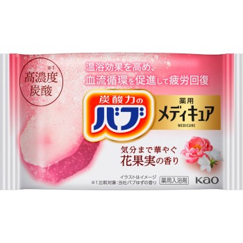 버블 메디큐어 꽃과 과일 향 1정 1정 카오