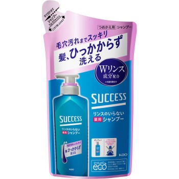 석세스 린스 불필요 약용 샴푸 스무스 워시 리필 320ml 카오